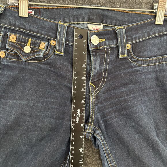 True Religion Misty Jeans Women's 30 Dark Wash Skinny Stretch Flap Pockets - Picture 8 of 12